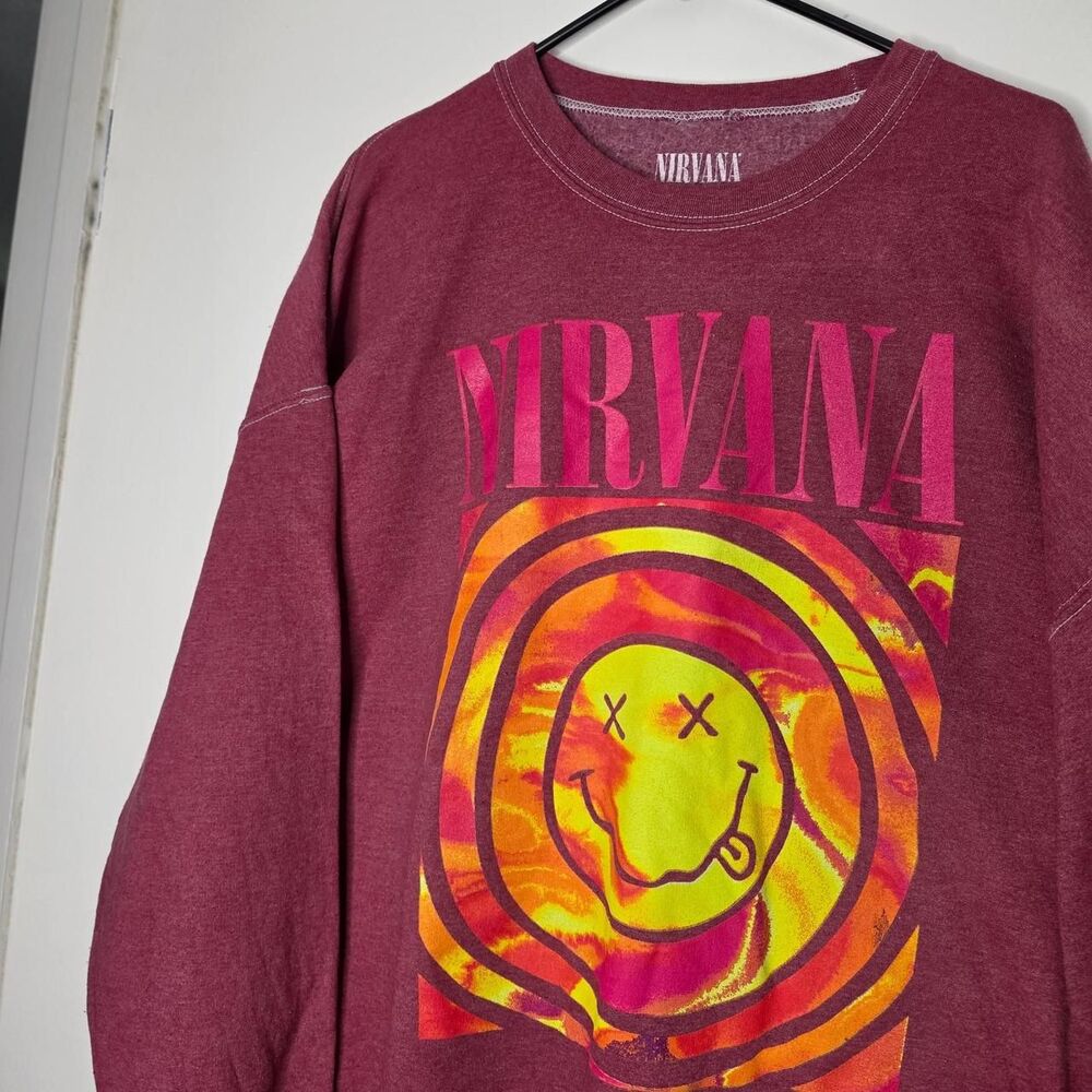 Nirvana Women's Burgundy and Red Sweatshirt